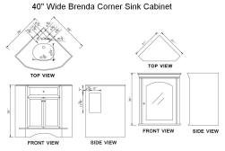 corner bathroom vanity dimensions